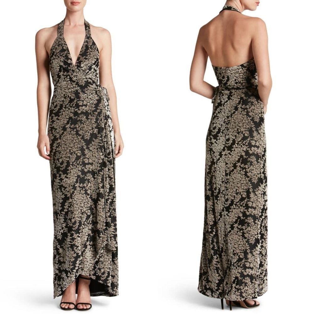 Dress the Population Women's  Velvet Wrap Dre